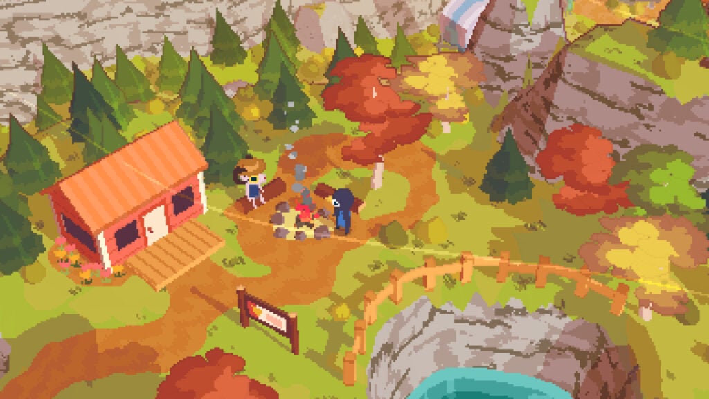 The character explores in A Short Hike, one of the best indie games you can get