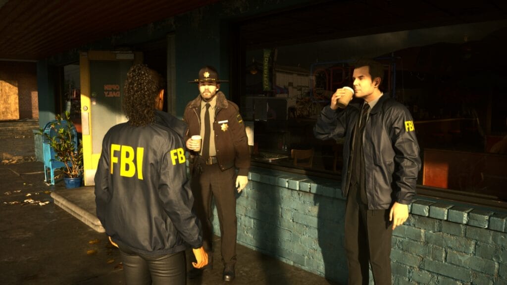 FBI agents talk in Alan Wake 2