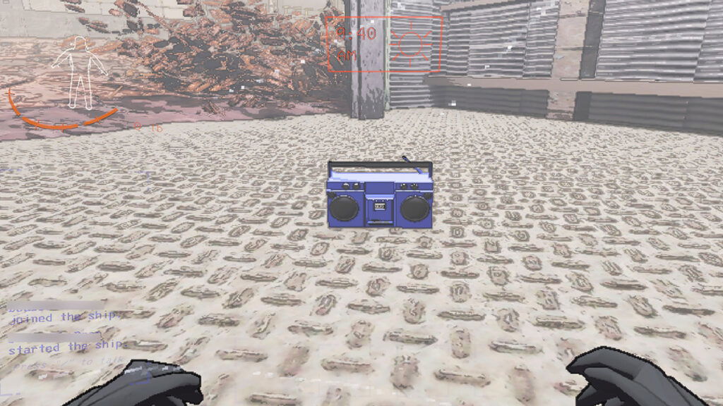 A boombox sits on the floor in Lethal Company