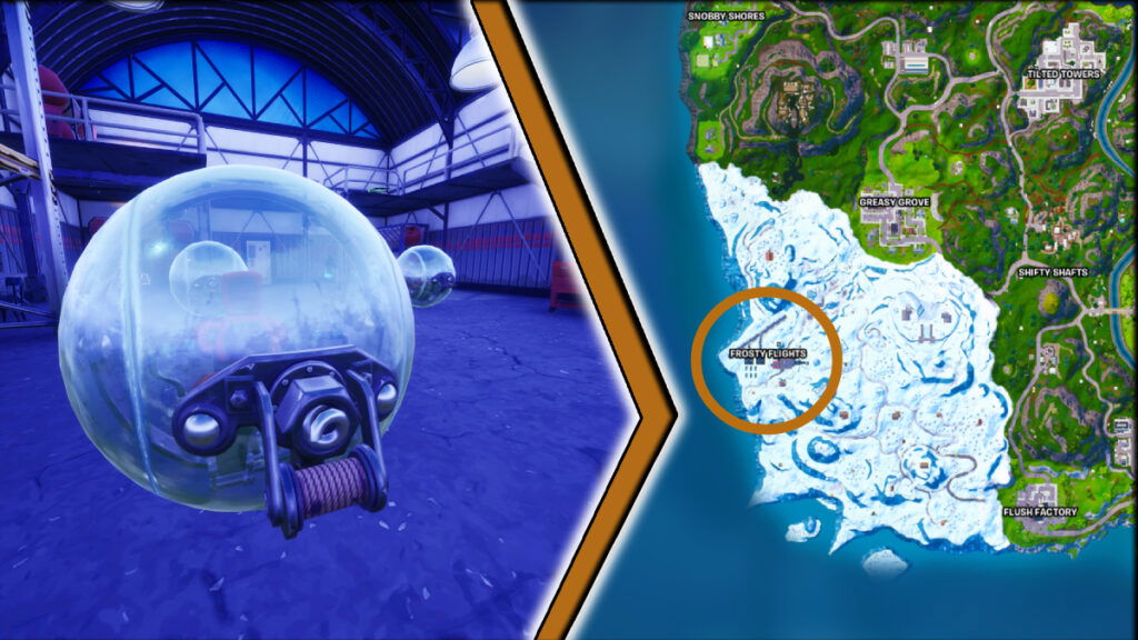 Image of Frosty Flights Baller location in Fortnite OG