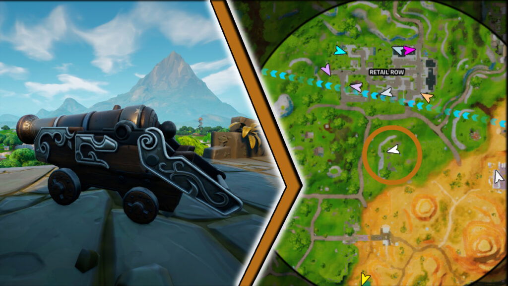 Fortnite OG Retail Row Pirate Cannon Location