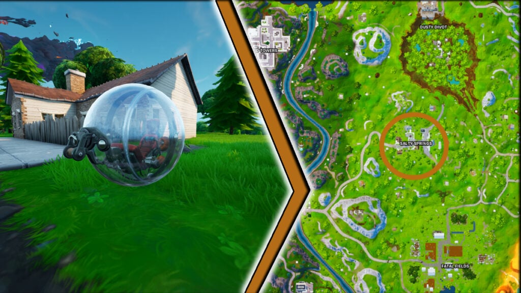 Image of Salty Springs Baller location in Fortnite OG