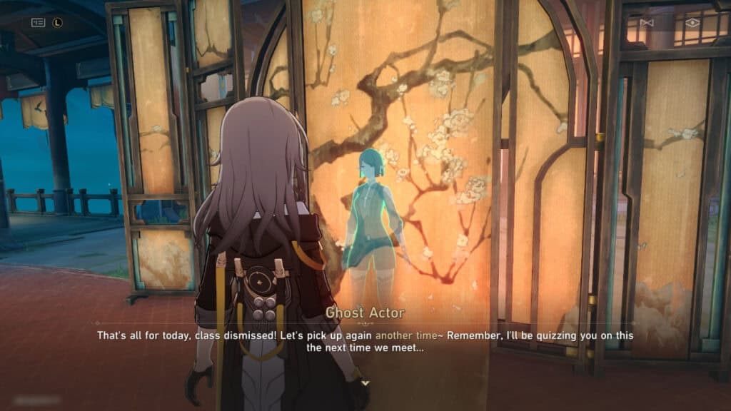 The player speaks with the Ghost Actor in Honkai Star Rail