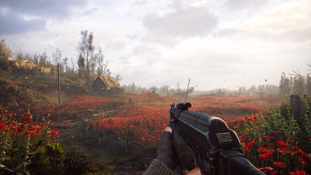 A beautiful field in Stalker 2: Heart of Chernobyl