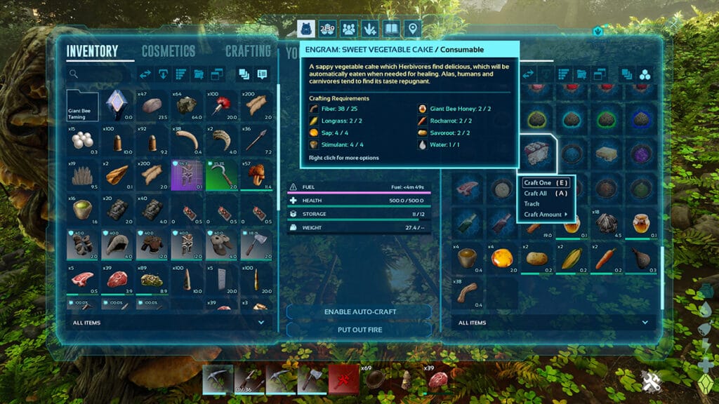 Ark: Survival Ascended Sweet Vegetable Cake Recipe