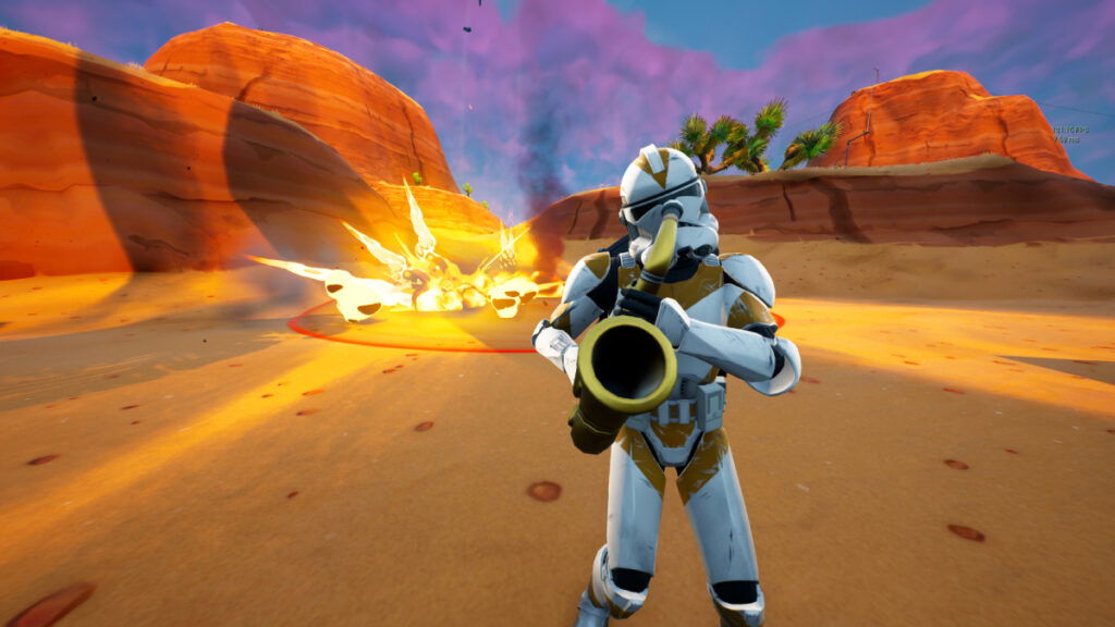 image of star wars character dancing on air strike in fortnite 