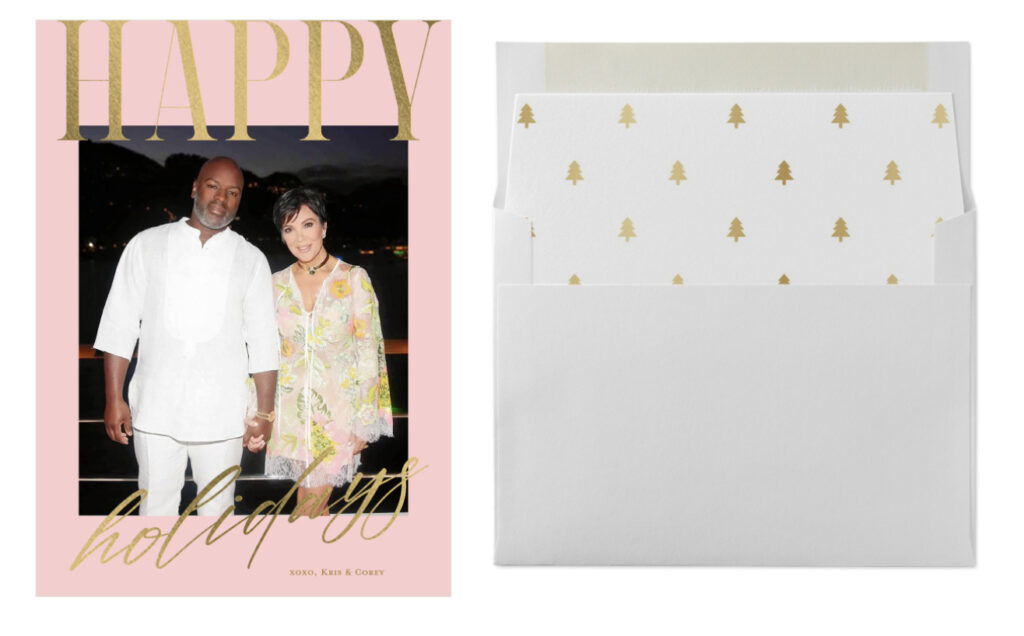 Kris Jenner and Corey Gamble's 2023 Shutterfly Holiday Card