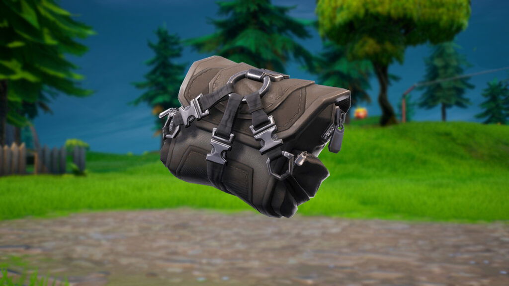 Image of one of the rarest fortnite back bling Buckled