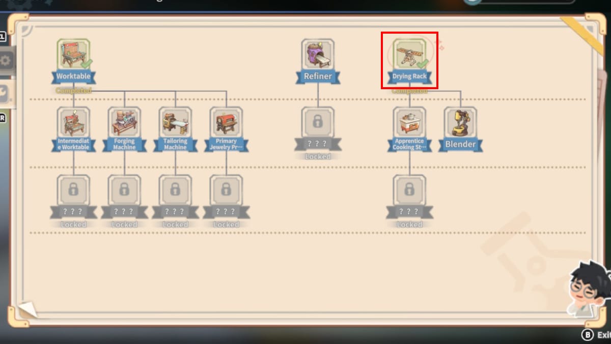 Buy the Drying Rack Blueprints from Qi for 6 Data Discs.