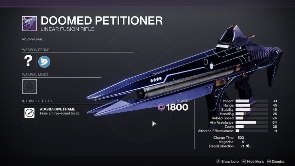 doomed petitioner rifle