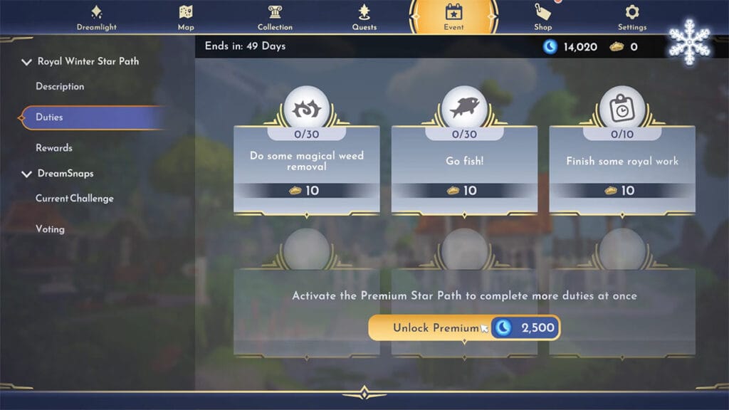 All Royal Winter Star Path Tasks