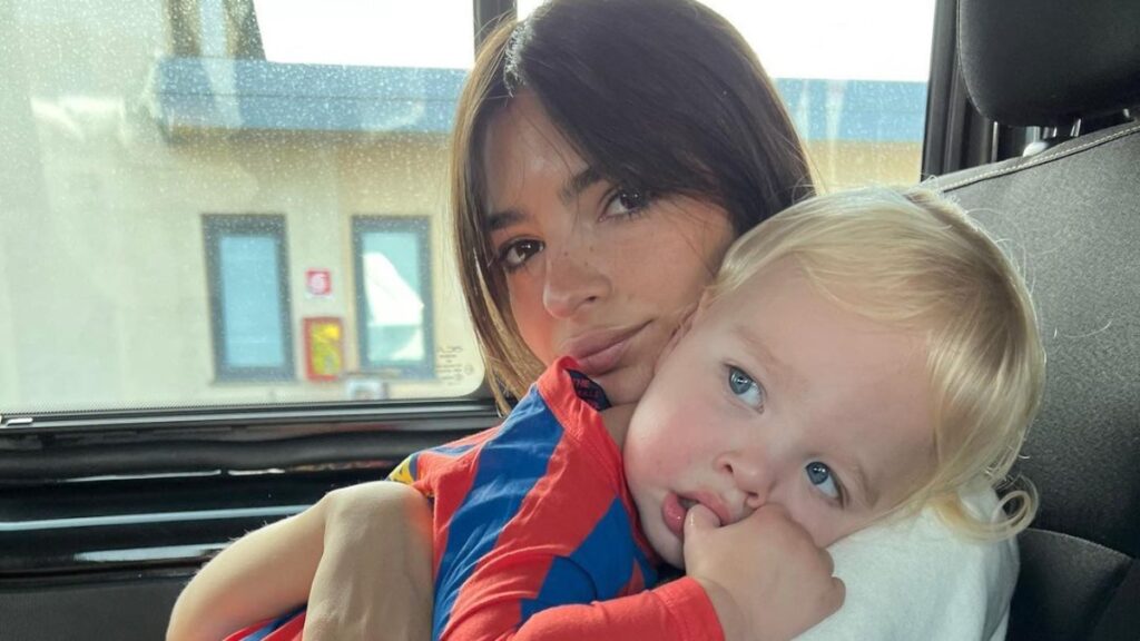 Emily Ratajkowski and son Sylvester Apollo