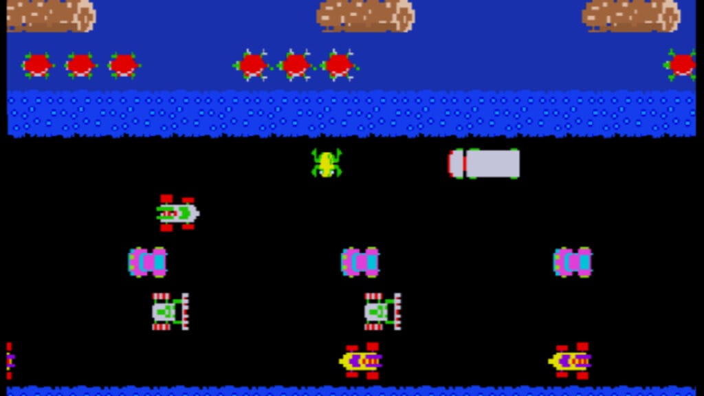 A frog attempts to cross the street in Frogger, one of the best browser games