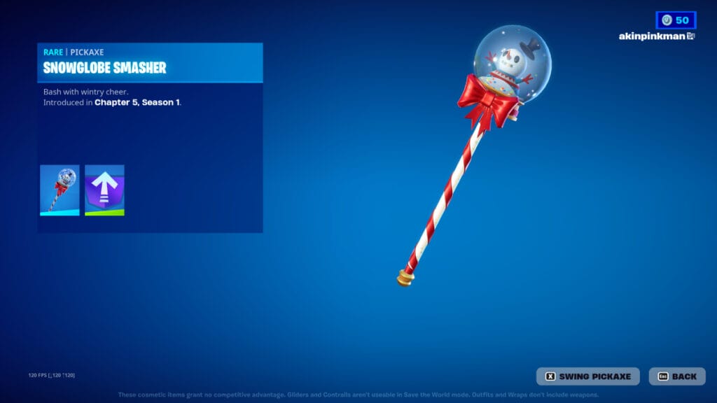 fortnite Snowglobe Smasher Pickaxe