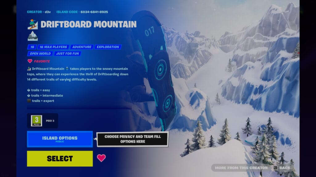 fortnite driftboard mountain