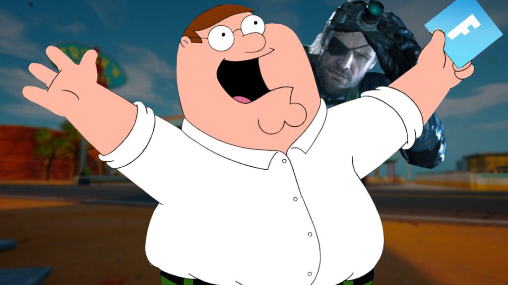 fortnite peter griffin, fortnite solid snake