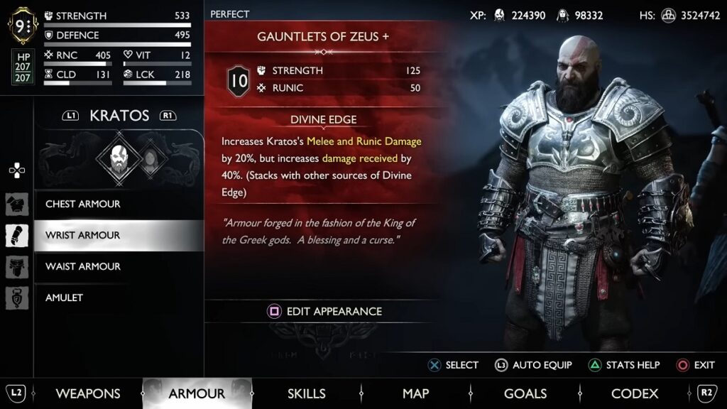 Zeus Armor Set