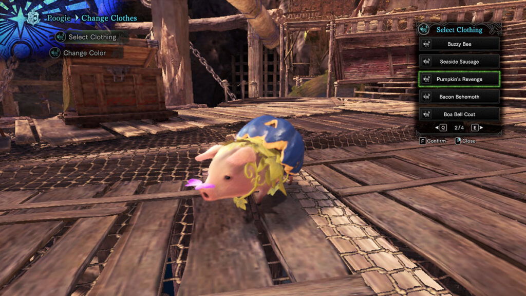 Pumpkin's Revenge  Poogie costume in MHW