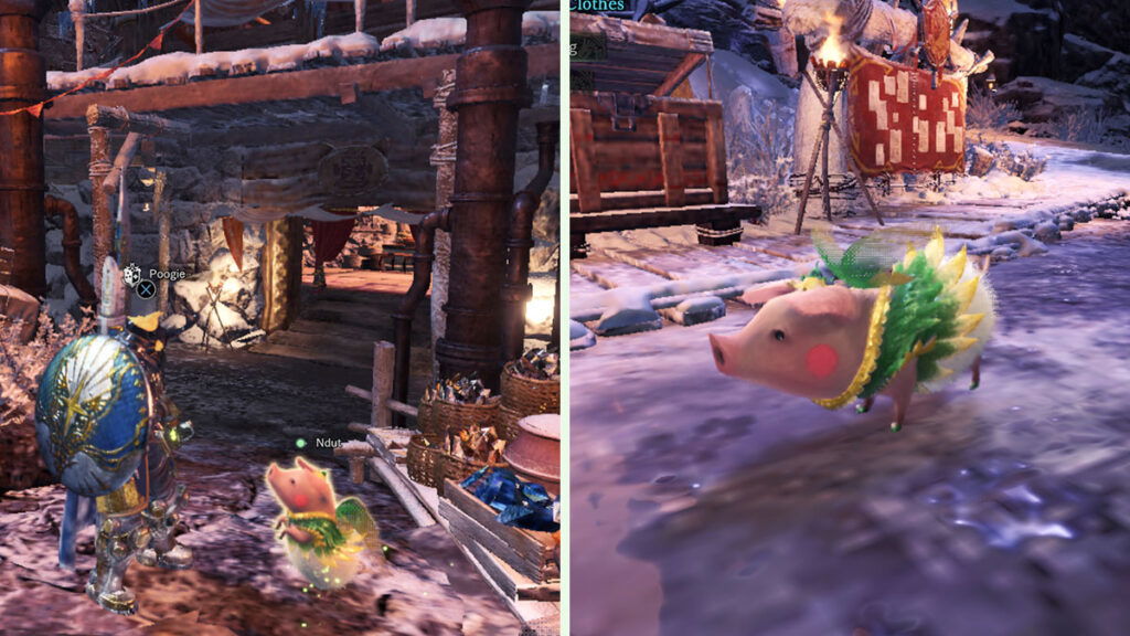 Fuzzy Fairy Poogie costume in MHW Iceborne