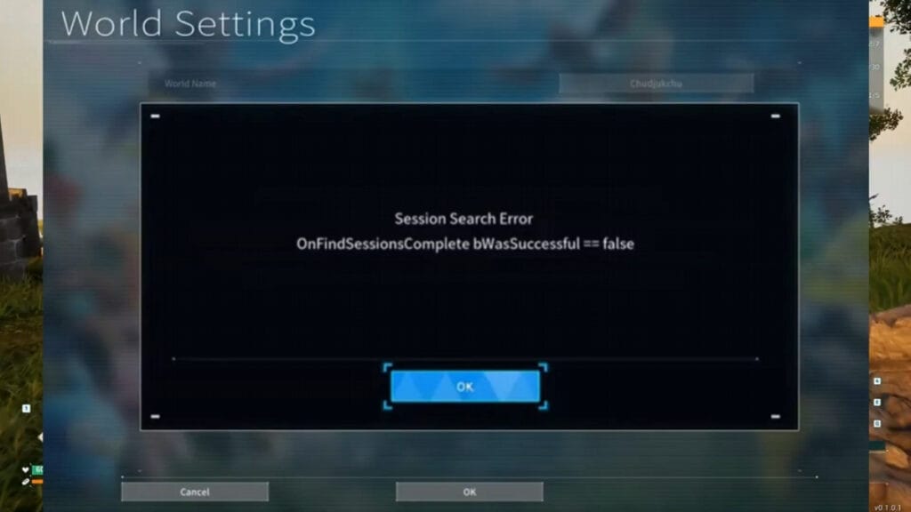 How To Fix the "Session Search Error" in Palworld