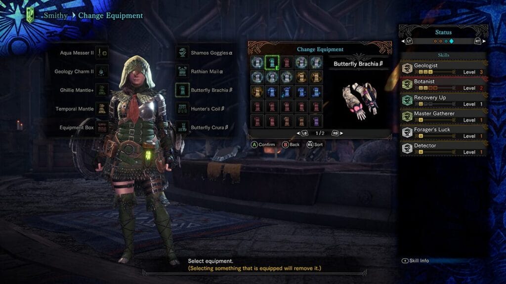 Gatherer Build in Monster Hunter World