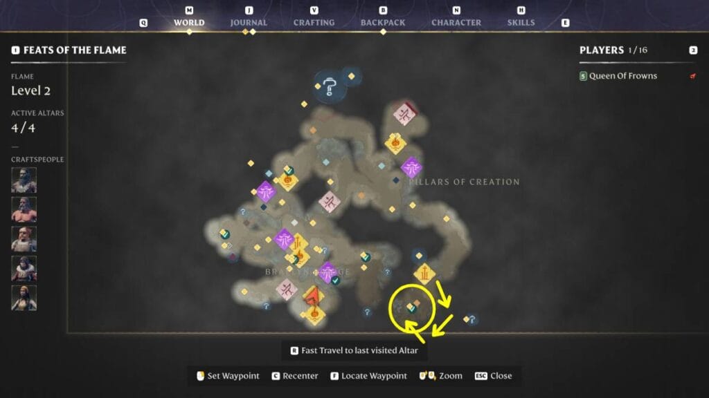 Carpenter Enshrouded Map