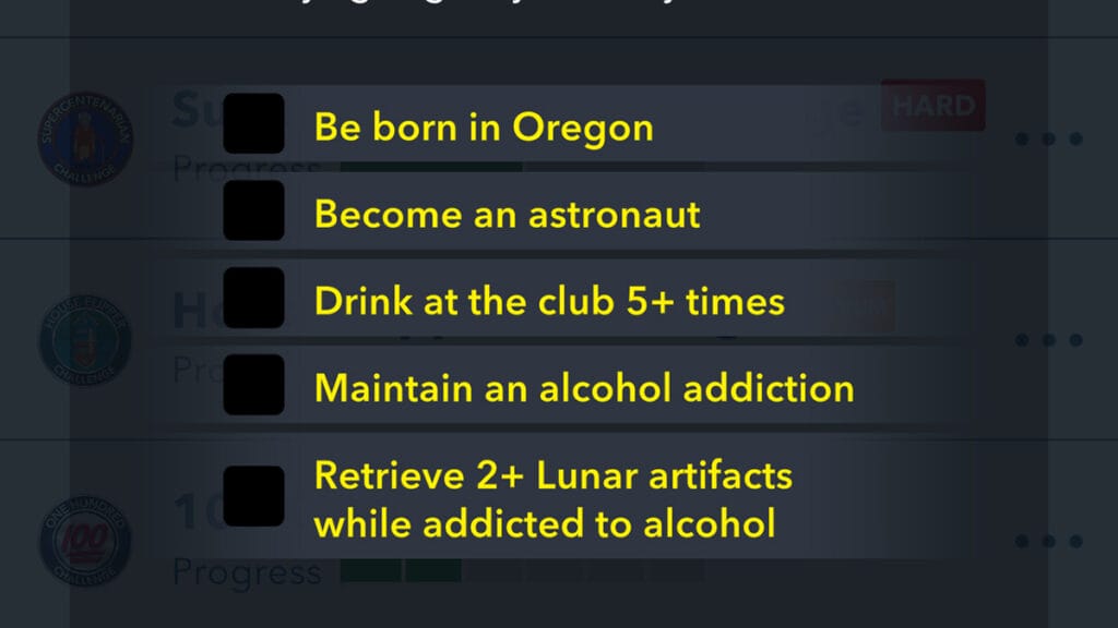 BitLife: Raving Lunar-tic Challenge Tasks