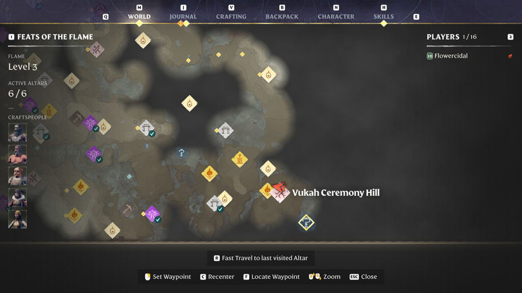 Vukah Ceremony Hill Base Location in Enshrouded