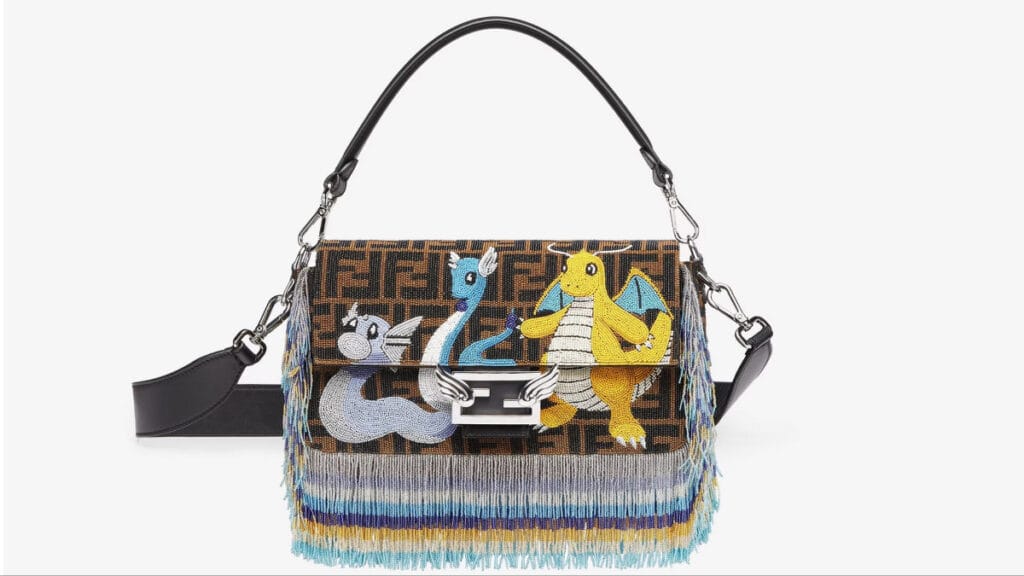 Pokemon and Fendi team up for a Dragonite fashion line.