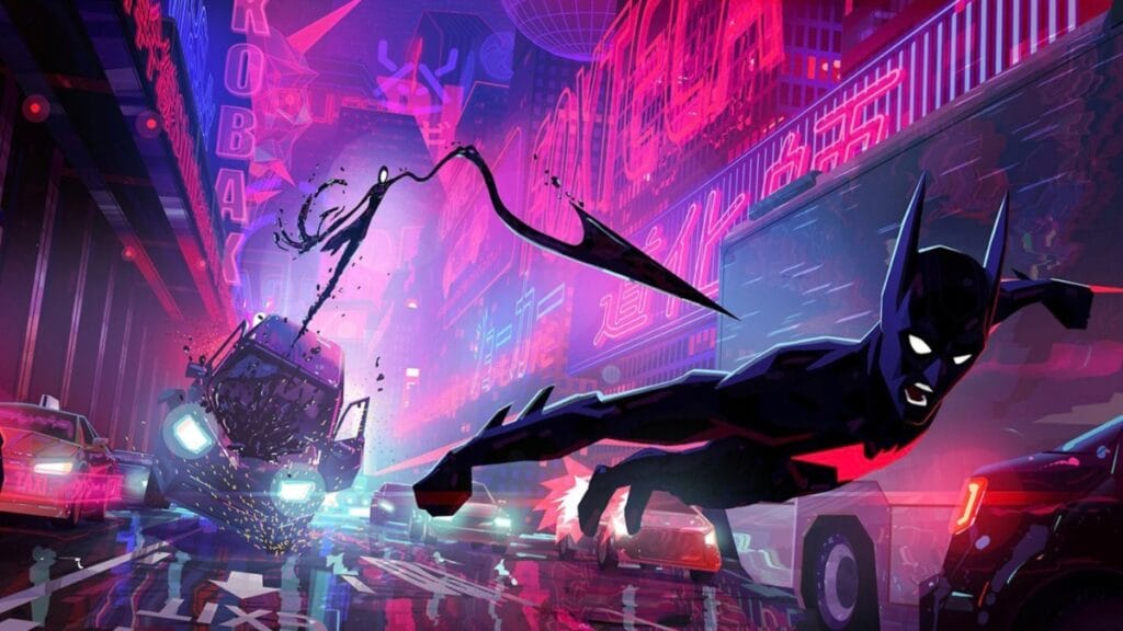 Patrick Harpin and Yuhki Demers shared Batman Beyond movie concept art looks like Spider-Verse