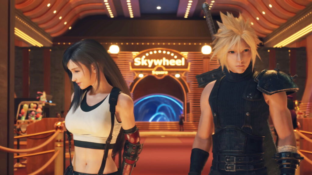 Tifa and Cloud at the Golden Saucer