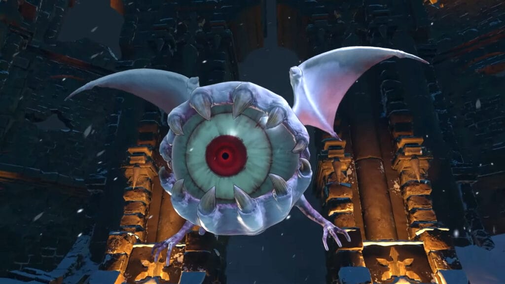 A monster with batwings and a giant eyeball in Granblue Fantasy: Relink