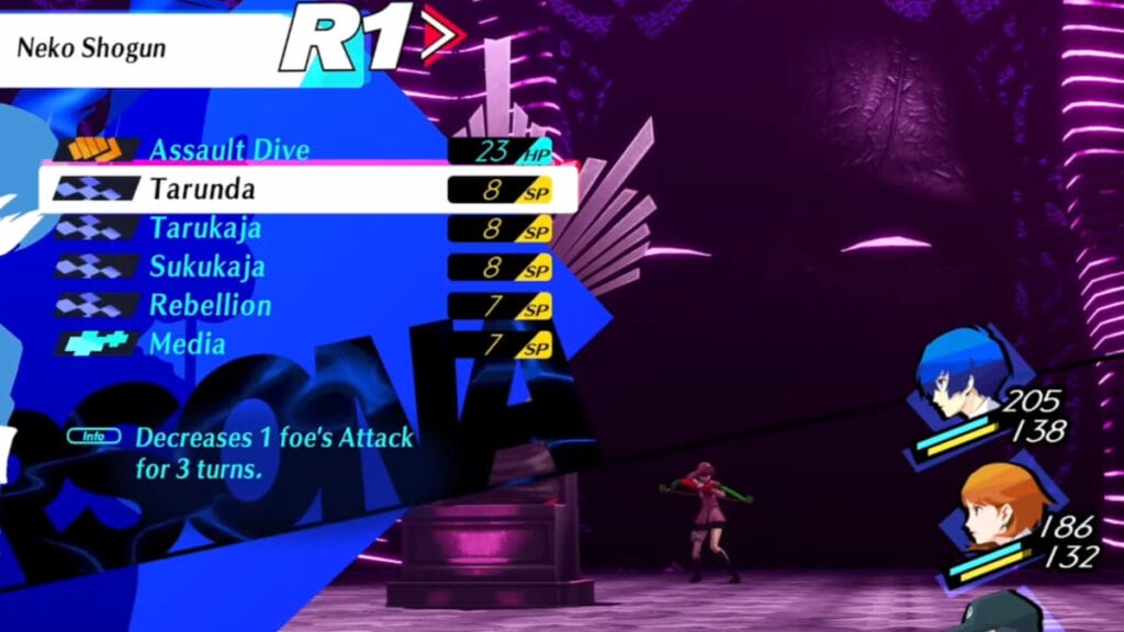 A list of the skills that can help take down the Clairvoyant Relic boss in Persona 3: Reload