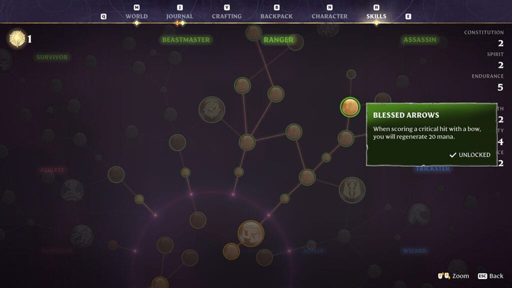 Enshrouded Ranger Build Skill Tree