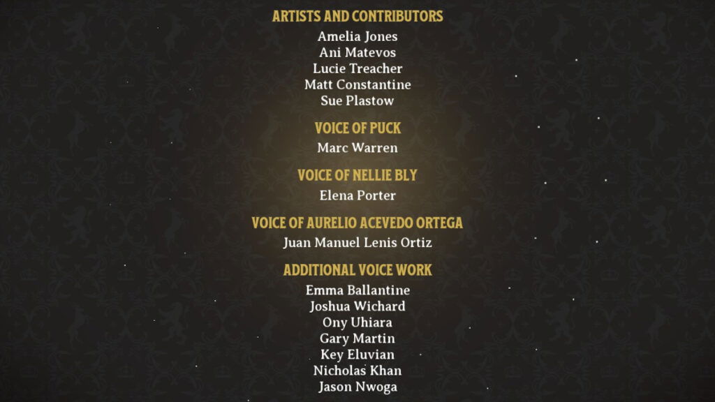 Voice Actors Nightingale Credits