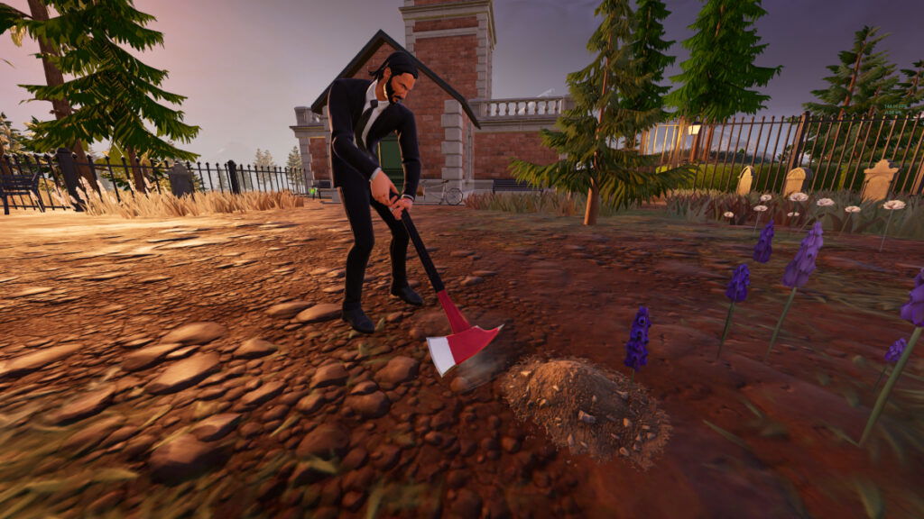 john wick digging mosaic in fortnite for odyssey quests