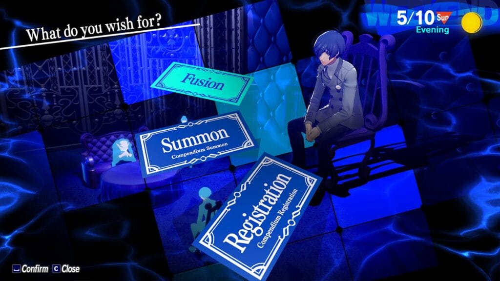 persona 3 reload velvet room fusion