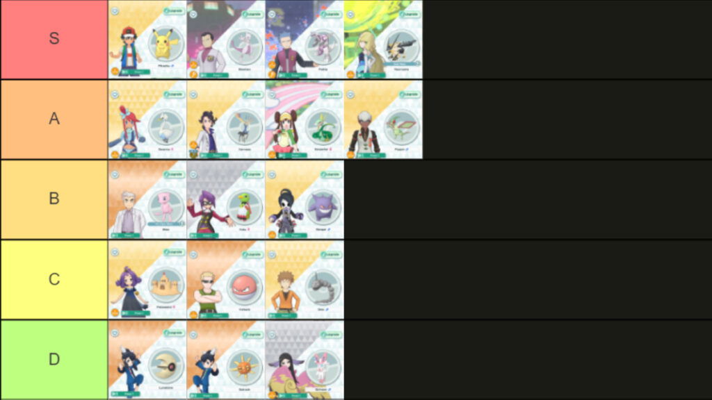 Pokemon Masters EX: Tier List