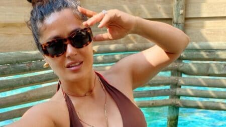 Salma Hayek sizzles in a bikini