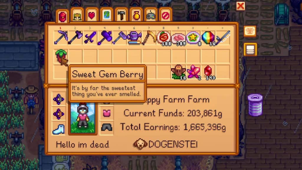 sweet gem berry stardew