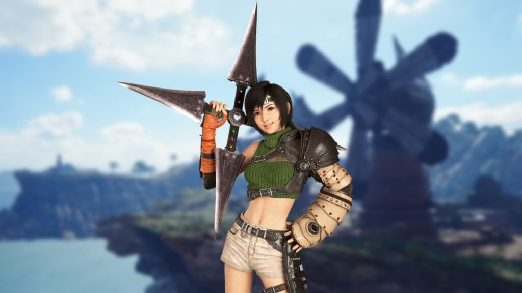 Yuffie holding a shuriken