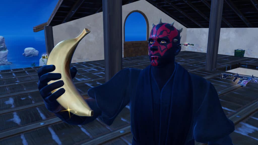 darth maul holding banana of the gods fortnite