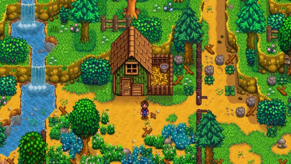 Meadowlands Farm barn in Stardew Valley