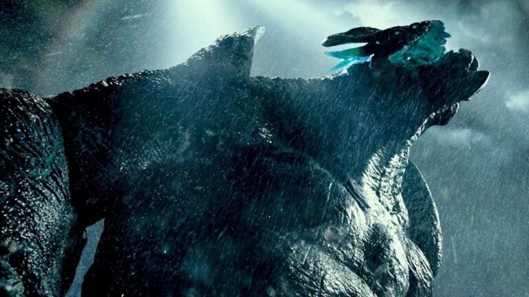 A shot of a kaiju from the movie Pacific Rim