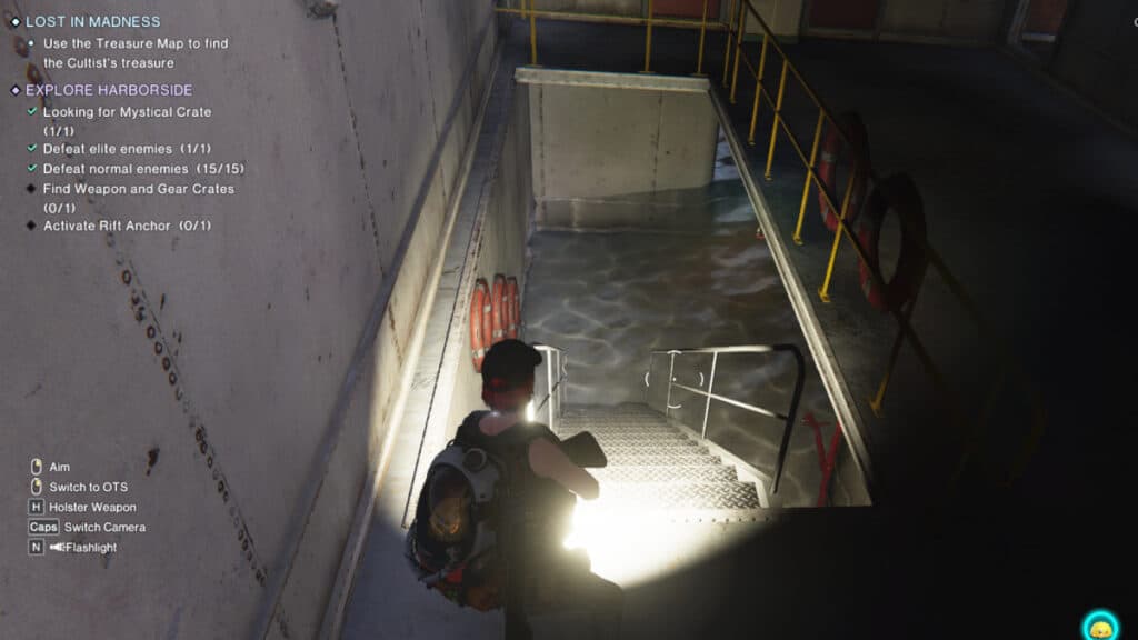 Flooded stairs