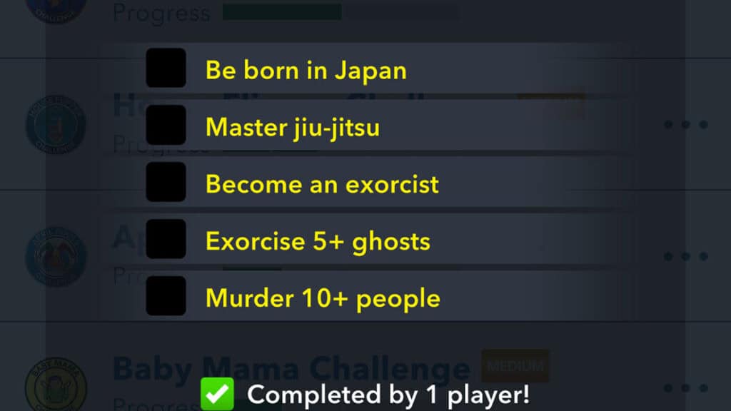 BitLife: Cursed Killer Challenge Tasks