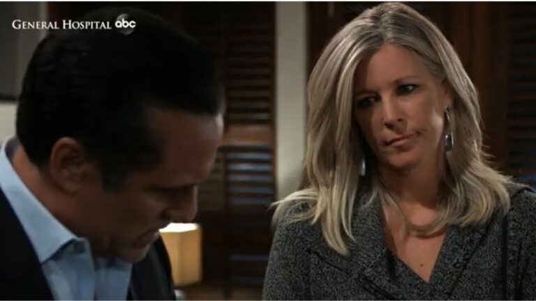 General Hospital stars Laura Wright and Maurice Benard as their characters Carly and Sonny Corinthos.