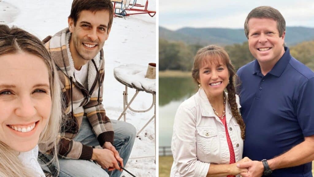 Jill Duggar and husband Derick Dillard, Jim Bob and MIchelle Duggar