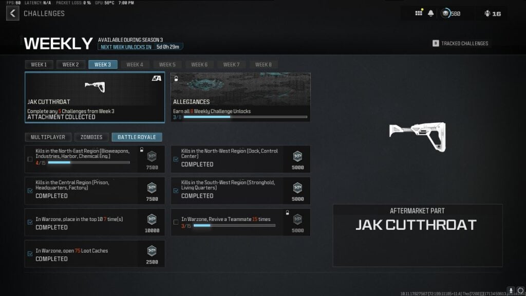 Warzone and MW3 Week 3 Challenges