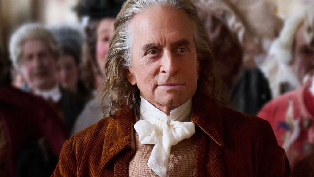 Michael Douglas as Benjamin Franklin